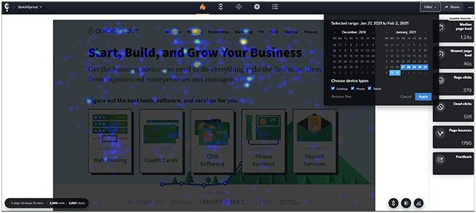 Crazy Egg Heatmap Tool