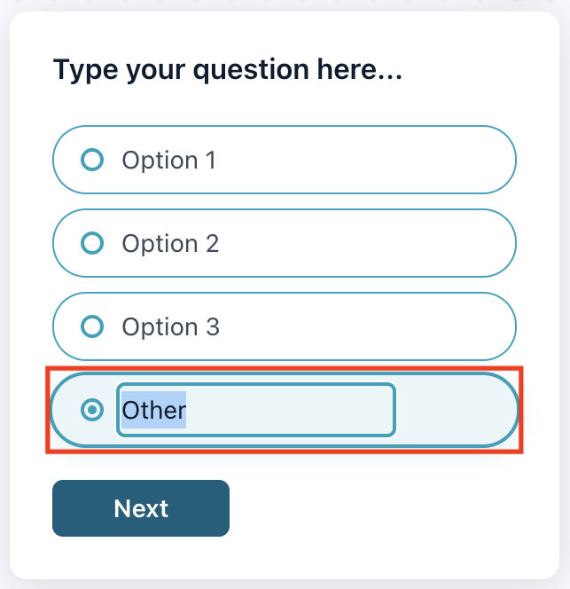 Submit a custom “Other” response for Multiple Choice questions in Crazy Egg Surveys