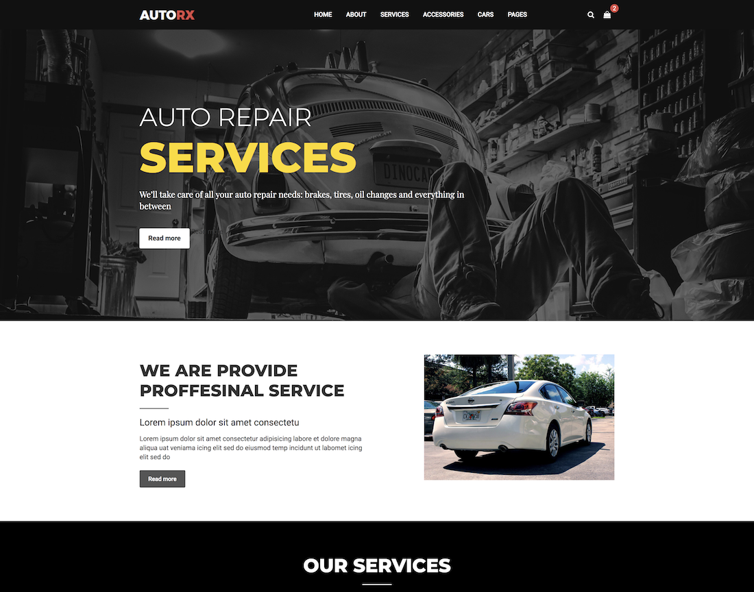 automotive website templates